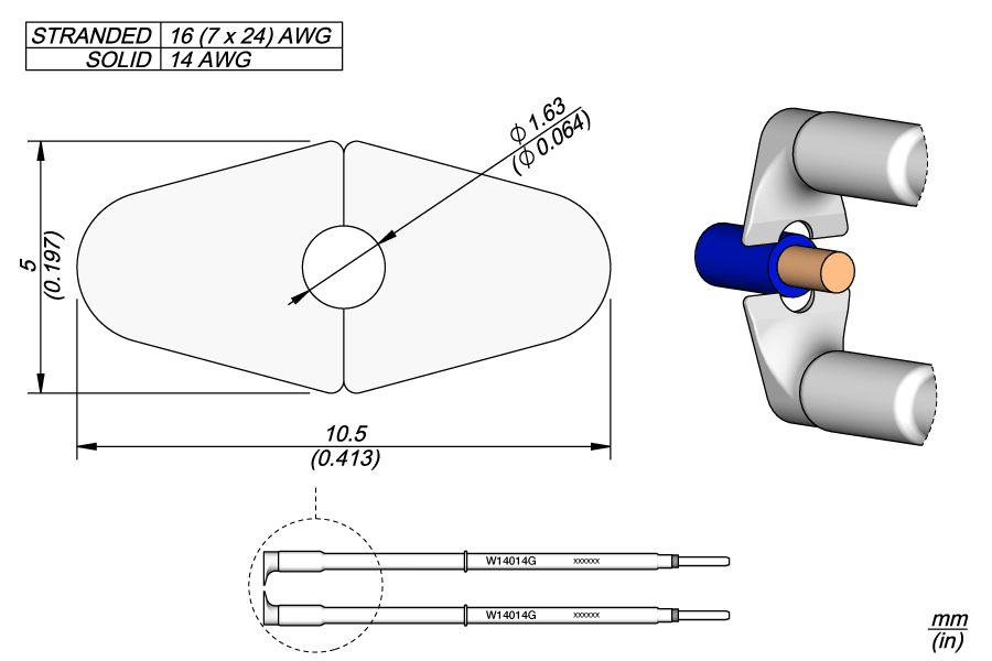 W14014G - 14G Cartridges Ø 1.63mm